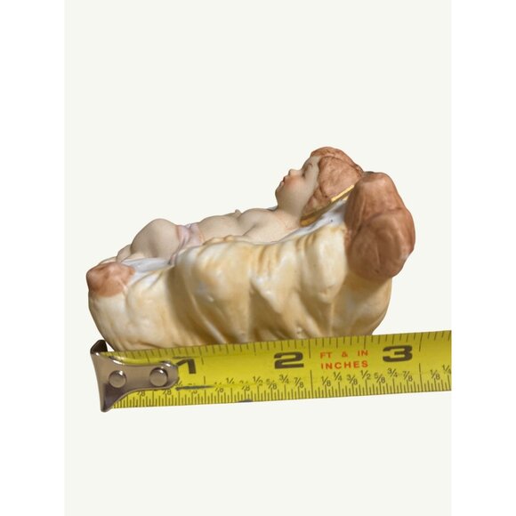 HOMCO Vintage Porcelain Baby Jesus Figurine 5216 Marked Hand-Painted - Picture 10 of 11